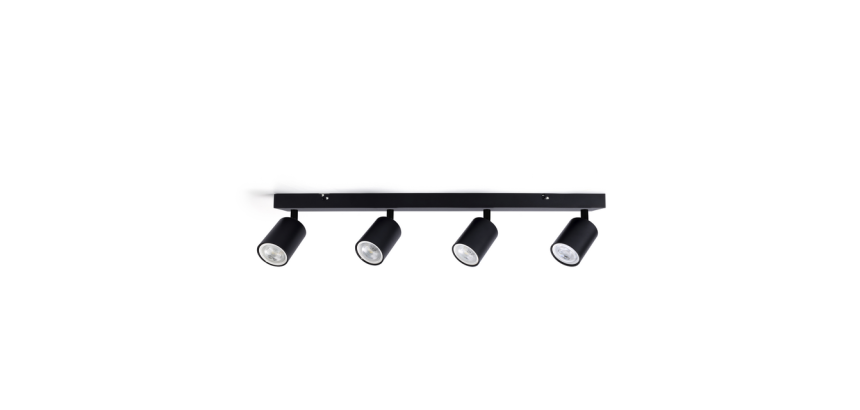 Spot plafonnier Integral Siena 4 spots IP20 GU10 noir