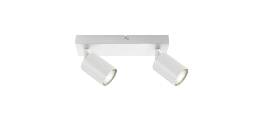 Spot plafonnier Integral Siena 2 spots IP20 GU10 blanc