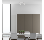 Spot plafonnier Integral Siena 2 spots IP20 GU10 blanc