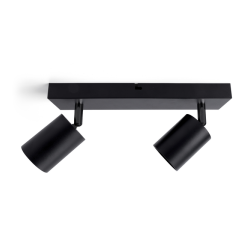 Spot plafonnier Integral Siena 2 spots IP20 GU10 noir