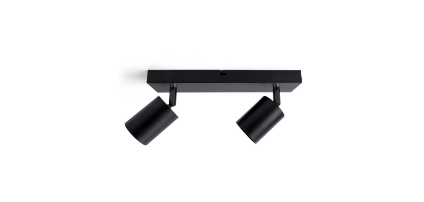 Spot plafonnier Integral Siena 2 spots IP20 GU10 noir