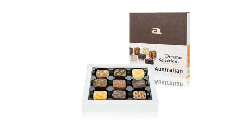 Australian Dreamer Selection Chocolate box of 9 pieces