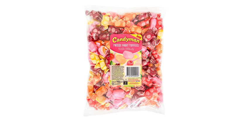 Candyman Fruit Toffees Candy Bag 1kg