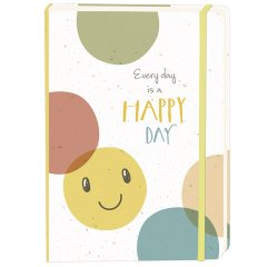Carnet de notes Smiley Happy Day A5 ligné 92 pages couverture souple