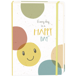 Notitieboek Smiley Happy Day A5 lijn 92 pagina's softcover