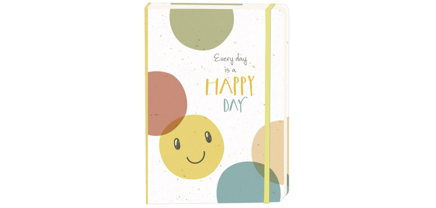Notitieboek Smiley Happy Day A5 lijn 92 pagina's softcover