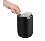 Afvalbak EKO Fandy 2 tafelmodel met swingdeksel 1,5 liter zwart