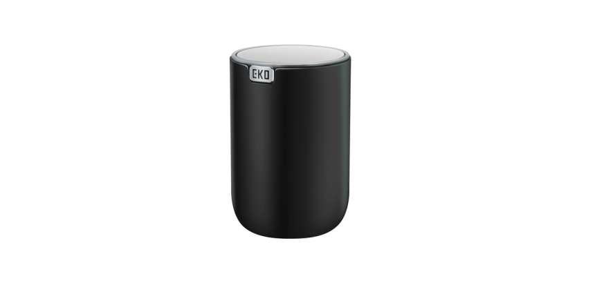 EKO Fandy 2 Table Trash Can with Swing Lid 2.2L Black