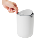 Afvalbak EKO Fandy 2 tafelmodel met swingdeksel 2,2 liter wit
