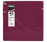 Paquet de 40 serviettes micro-gaufrées ouate 2 plis - 38x38 cm