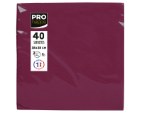 Pack of 40 micro-embossed 2-ply wadding napkins - 38x38 cm