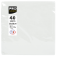 Pack of 40 micro-embossed 2-ply wadding napkins - 38x38 cm