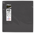 Paquet de 40 serviettes micro-gaufrées ouate 2 plis - 38x38 cm