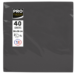 Pack of 40 micro-embossed 2-ply wadding napkins - 38x38 cm