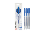 Stylo gel Sakura Gelly Toll Classic 08 rétractable set 3 pièces bleu