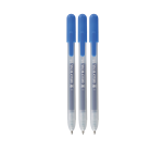 Stylo gel Sakura Gelly Toll Classic 08 rétractable set 3 pièces bleu