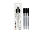 Sakura Gelly Roll Classic 08 Gel Pen Retractable Set 3 Black Colors