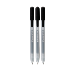 Stylo gel Sakura Gelly Roll Classic 08 rétractable set 3 couleurs noir