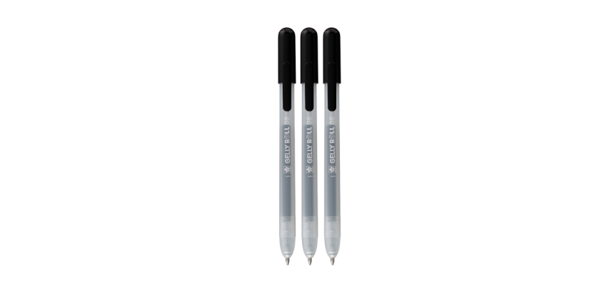 Sakura Gelly Roll Classic 08 Gel Pen Retractable Set 3 Black Colors