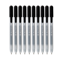 Stylo gel Sakura Gelly Roll Classic 08 rétractable set 10 couleurs noir