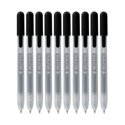 Stylo gel Sakura Gelly Roll Classic 08 rétractable set 10 couleurs noir