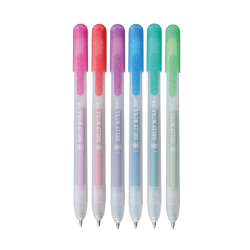 Stylo gel Sakura Gelly Roll Metallic 08 rétractable set 6 couleurs