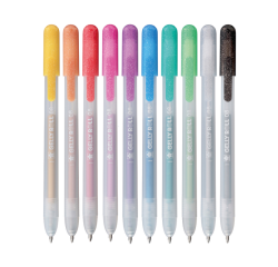 Stylo gel Sakura Gelly Roll Metallic 08 rétractable set 10 couleurs