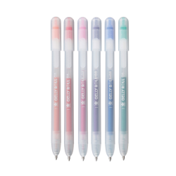 Stylo gel Sakura Gelly Roll Stardust 08 rétractable set 6 couleurs