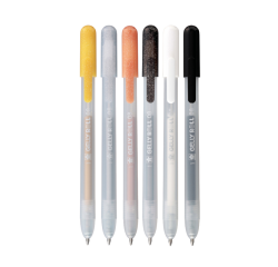 Stylo gel Sakura Gelly Roll Spécial 08 rétractable set 6 couleurs