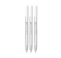 Stylo gel Sakura Gelly Roll Classic 08 rétractable set 3 couleurs blanc
