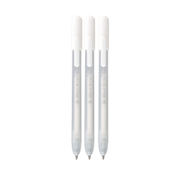 Stylo gel Sakura Gelly Roll Classic 08 rétractable set 3 couleurs blanc