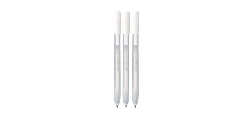 Sakura Gelly Roll Classic 08 Retractable Gel Pen Set 3 Colors White