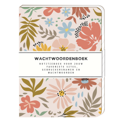 Wachtwoordenboek Interstat softcover 144vel 120x160mm Soft Floral