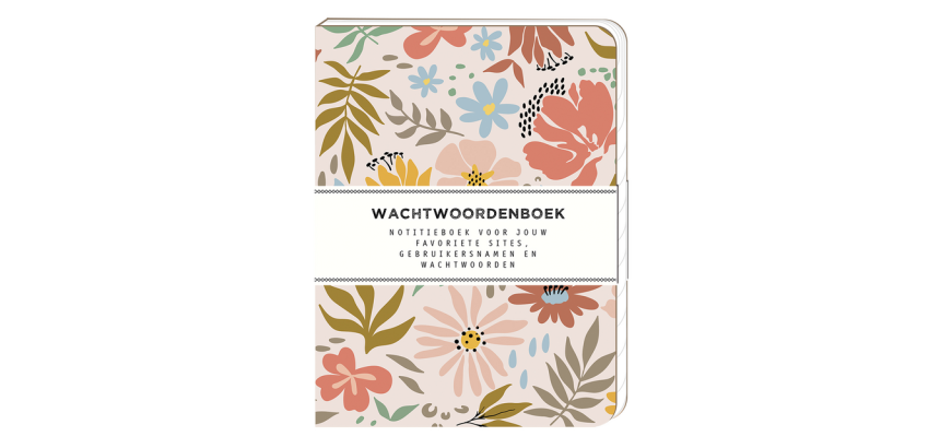 Carnet mots de passe Interstat couverture souple 120x160mm 144 feuilles Soft Floral