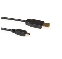 ACT SB2412 câble USB USB 2.0 1,8 m USB A Mini-USB B Noir
