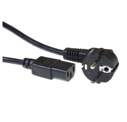 Câble d'alimentation ACT CEE 7/7 mâle - C13 noir 2,5m