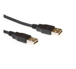 ACT USB 2.0 A Stecker - USB A Stecker Schwarz 3m Kabel