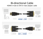 Kabel ACT HDMI DVI 18+1 pin M/M zwart 2 meter