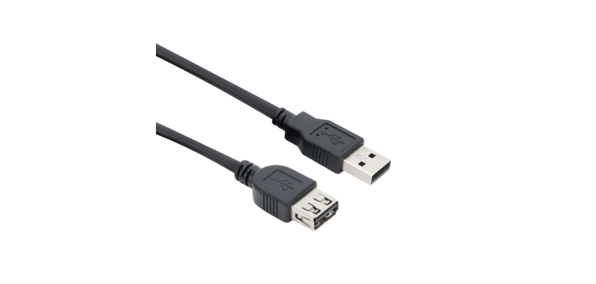 Câble ACT USB 2.0 A mâle - USB A femelle noir 0,5m