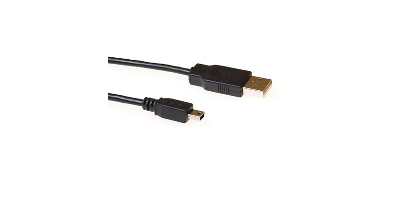 Câble ACT USB 2.0 A mâle - USB mini B5 mâle 3m