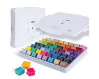 Gouache HIMI 56 couleurs 30g inclus néon et métallisé boîte de rangement blanche