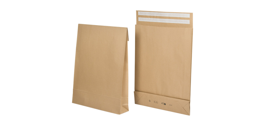 Enveloppe E-Commerce IEZZY 450x570x100+95mm avec fermeture retour brun 100 pièces