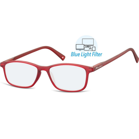 Lunettes de lecture Montana filtre lumière bleue +3.00 dpt rouge