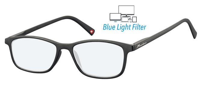 Lunettes Montana filtre lumière bleue +0.00 dpt noir