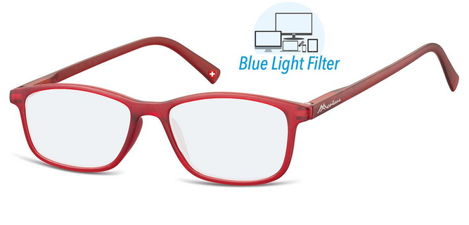 Leesbril  Montana +1.50 dpt blue light filter rood