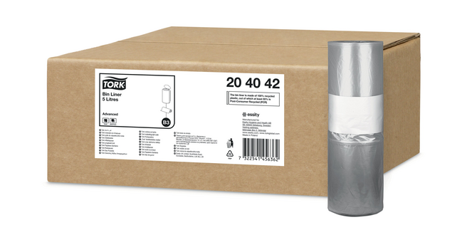 Sac poubelle Tork B3 Advanced 204042 33x40cm 5L transparent