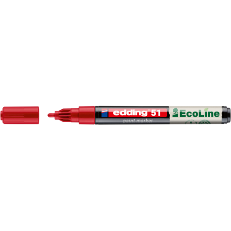 Marqueur peinture edding 51 EcoLine à base d'eau 1-2mm rouge