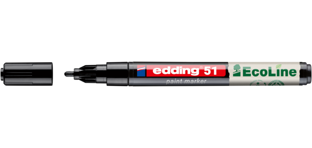 Paintmarker edding 51 EcoLine op waterbasis 1-2mm zwart