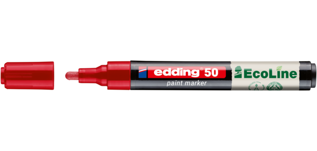 Paintmarker edding 50 EcoLine op waterbasis 2-3mm rood