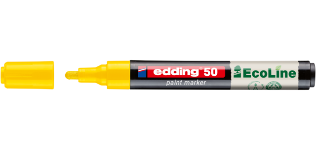 Paintmarker edding 50 EcoLine op waterbasis 2-3mm geel